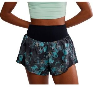 NWT Free People Free Movement Carpe Diem Shorts Size S Midnight Floral